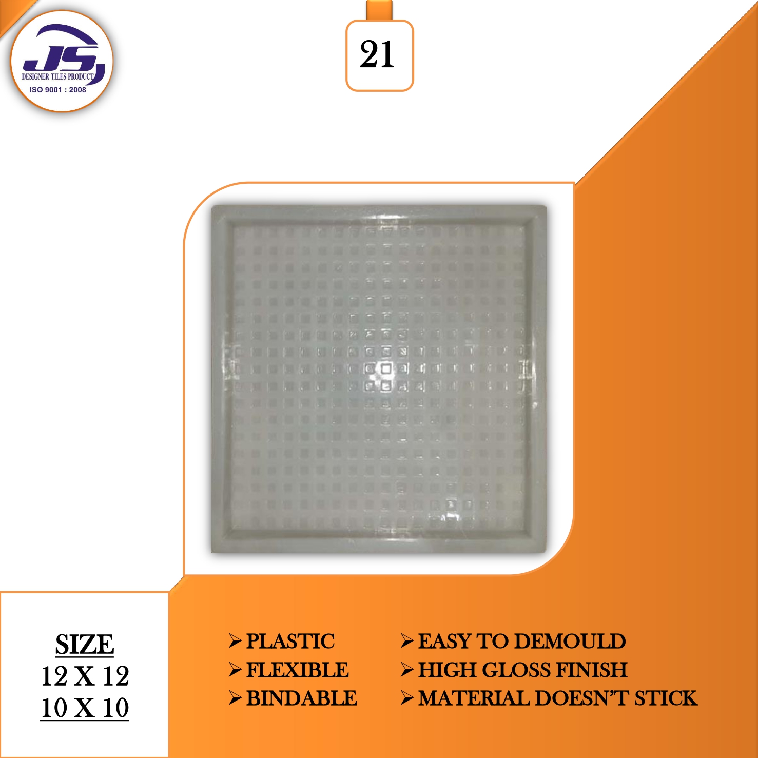 324 Dabbi (10x10 & 12x12) Plastic Mould